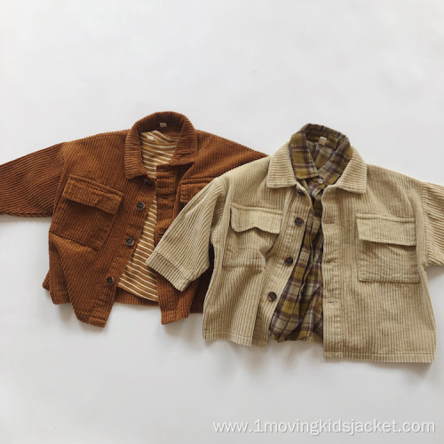 Children's Jacket Retro Corduroy Boy Jacket